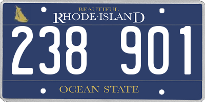 RI license plate 238901