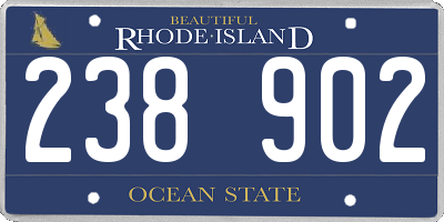 RI license plate 238902