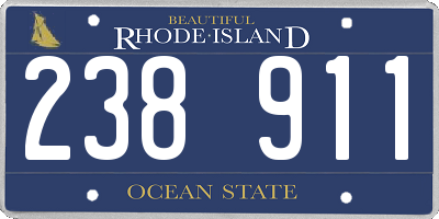 RI license plate 238911