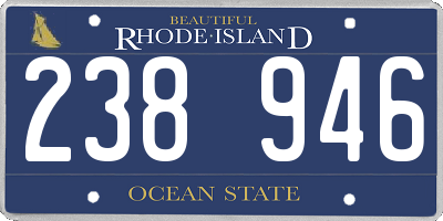 RI license plate 238946