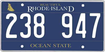 RI license plate 238947