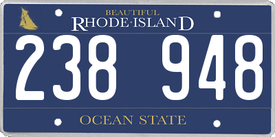 RI license plate 238948