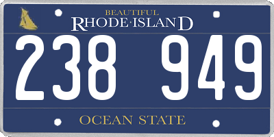 RI license plate 238949