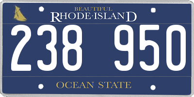 RI license plate 238950