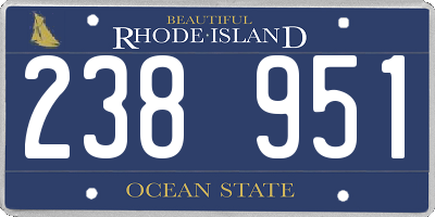 RI license plate 238951