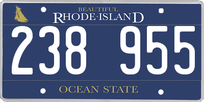 RI license plate 238955