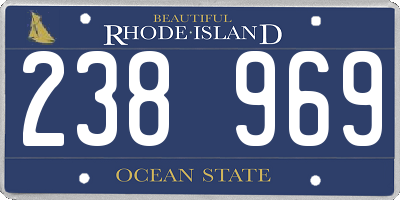 RI license plate 238969