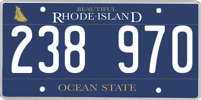 RI license plate 238970