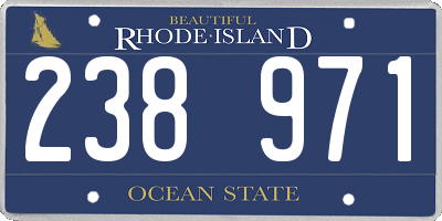 RI license plate 238971