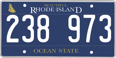 RI license plate 238973