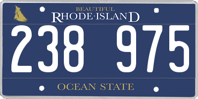 RI license plate 238975