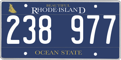 RI license plate 238977