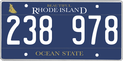 RI license plate 238978