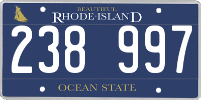 RI license plate 238997