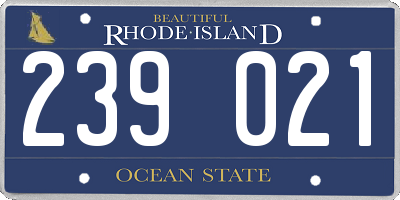 RI license plate 239021