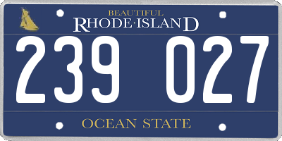 RI license plate 239027