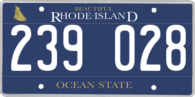 RI license plate 239028