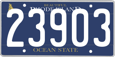 RI license plate 23903