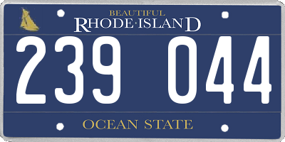 RI license plate 239044