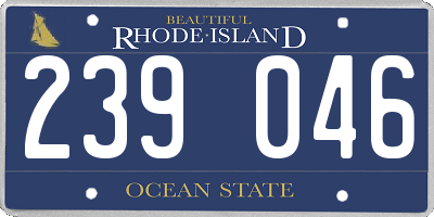 RI license plate 239046