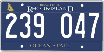 RI license plate 239047