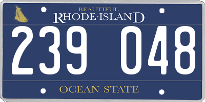 RI license plate 239048