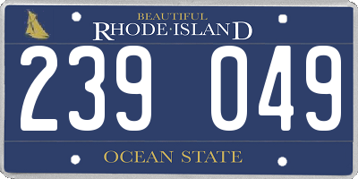 RI license plate 239049