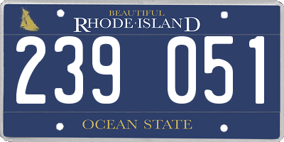 RI license plate 239051