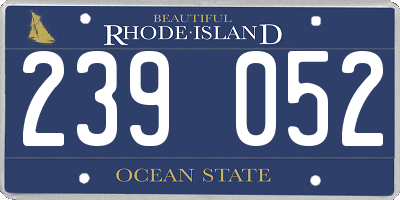 RI license plate 239052
