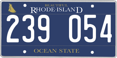 RI license plate 239054