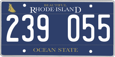 RI license plate 239055