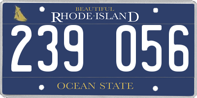 RI license plate 239056