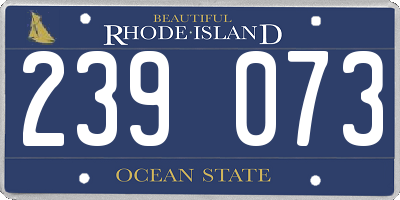 RI license plate 239073