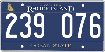 RI license plate 239076