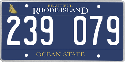 RI license plate 239079