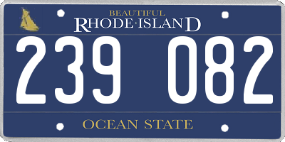 RI license plate 239082