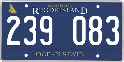 RI license plate 239083