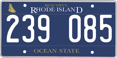 RI license plate 239085