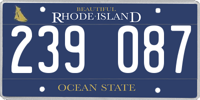 RI license plate 239087