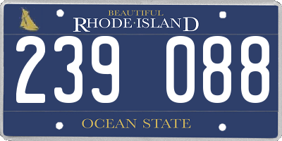 RI license plate 239088