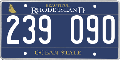 RI license plate 239090