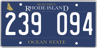 RI license plate 239094