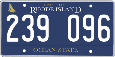 RI license plate 239096