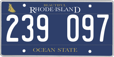 RI license plate 239097
