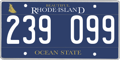 RI license plate 239099