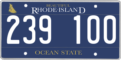 RI license plate 239100
