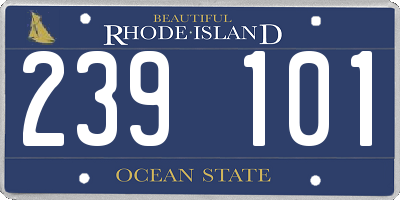 RI license plate 239101