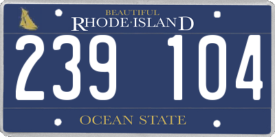 RI license plate 239104