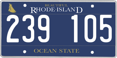 RI license plate 239105