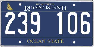 RI license plate 239106